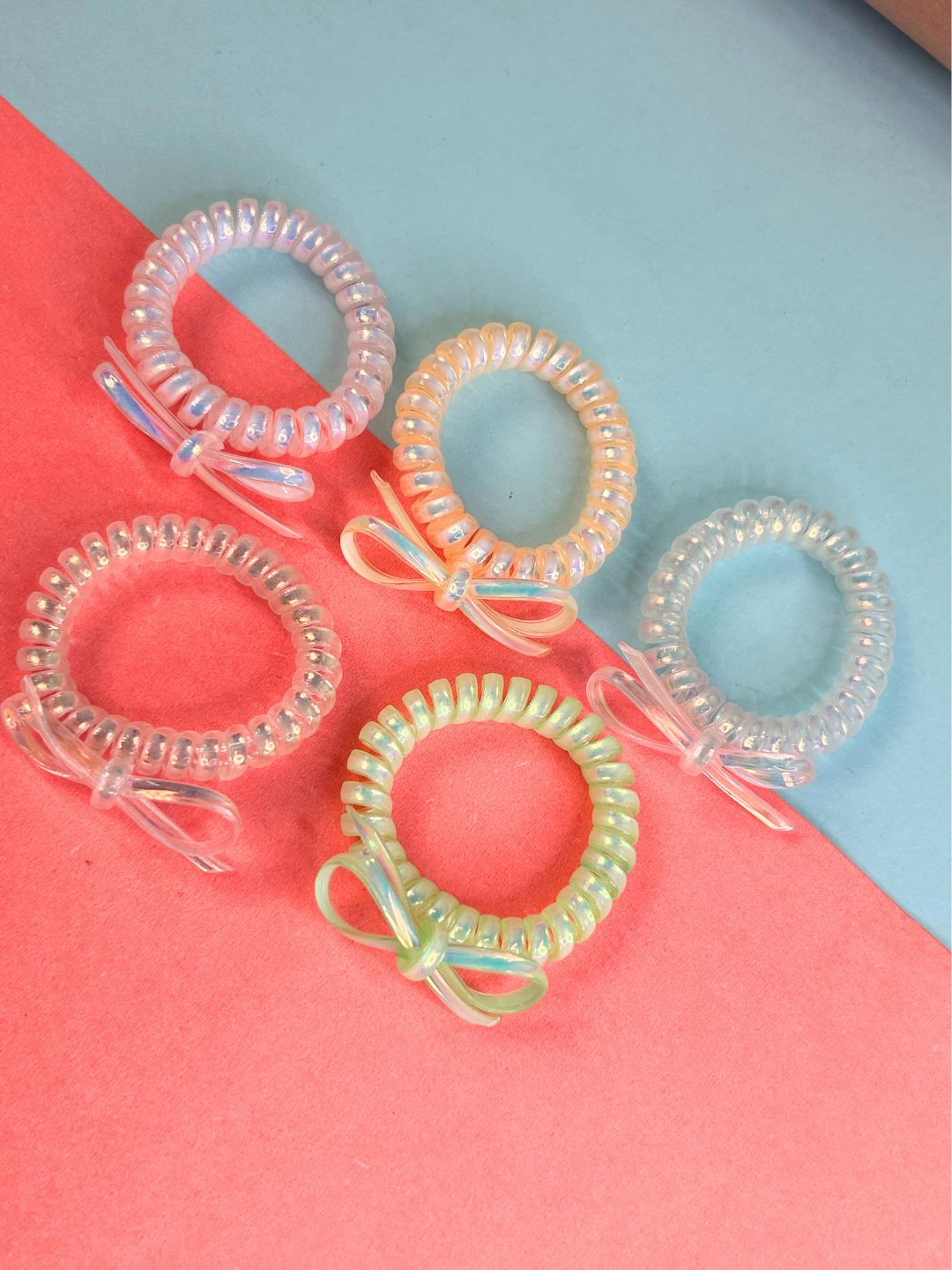 

LAIDA Women Set of 5 Embellished Ponytail Holders, Multi