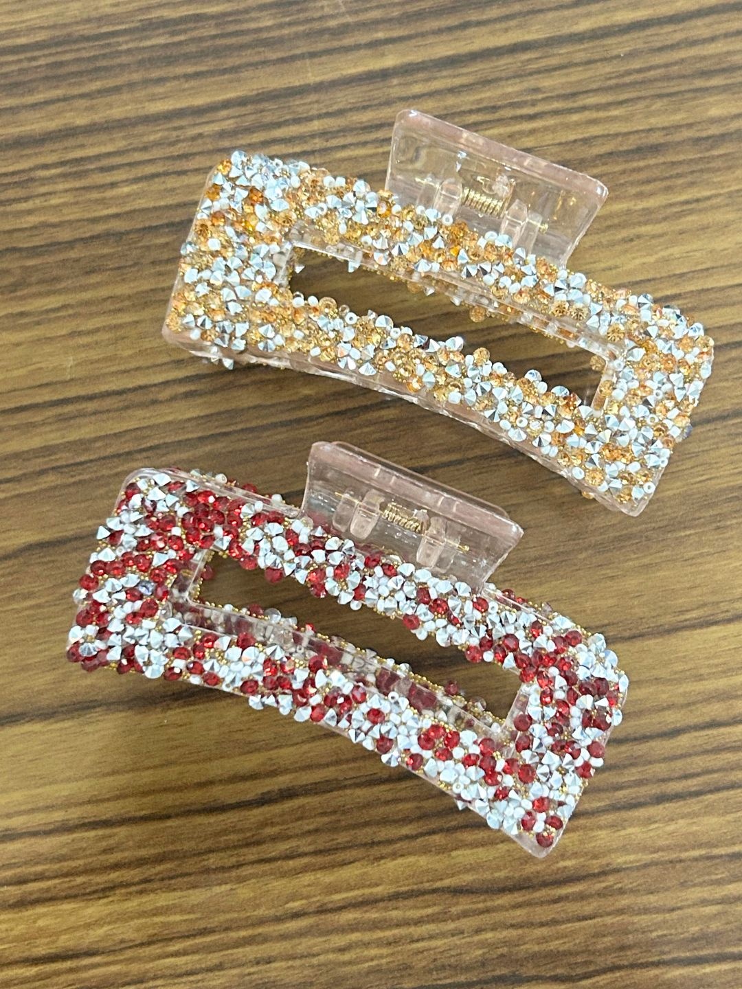 

LAIDA Women Set of 2 Embellished Claw Clip, Multi