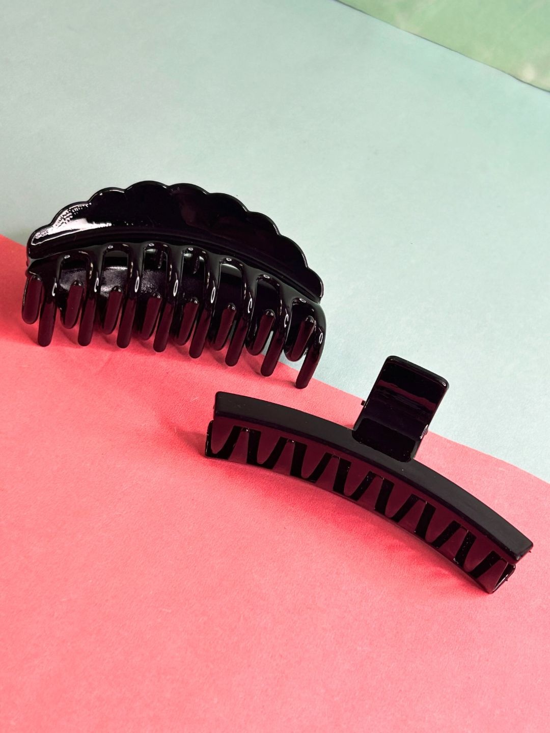 

LAIDA Women Set of 2 Embellished Claw Clip, Black