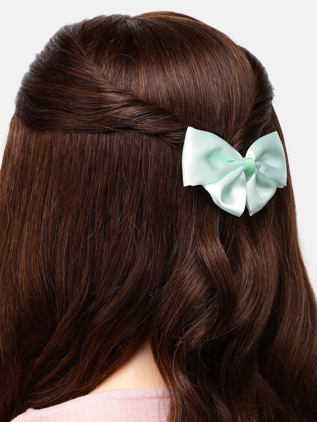 

LAIDA Women Set of 2 Satin Alligator Hair Clip, Sea green