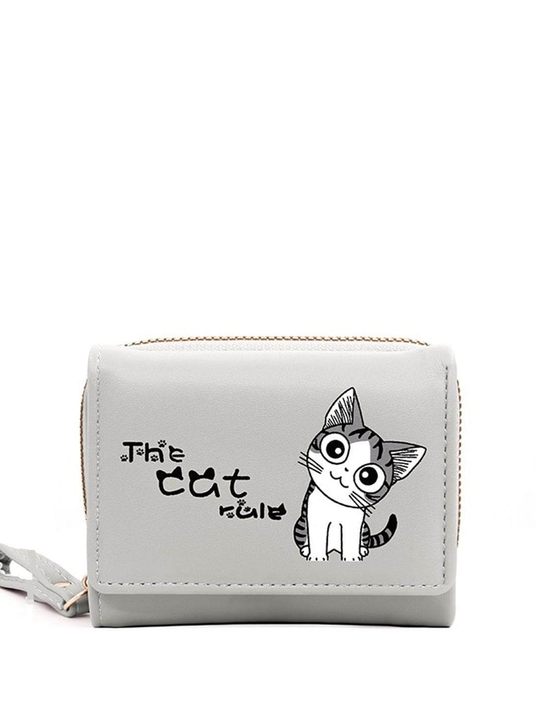 

Alexvyan Women Graphic Printed Three Fold Wallet, Grey