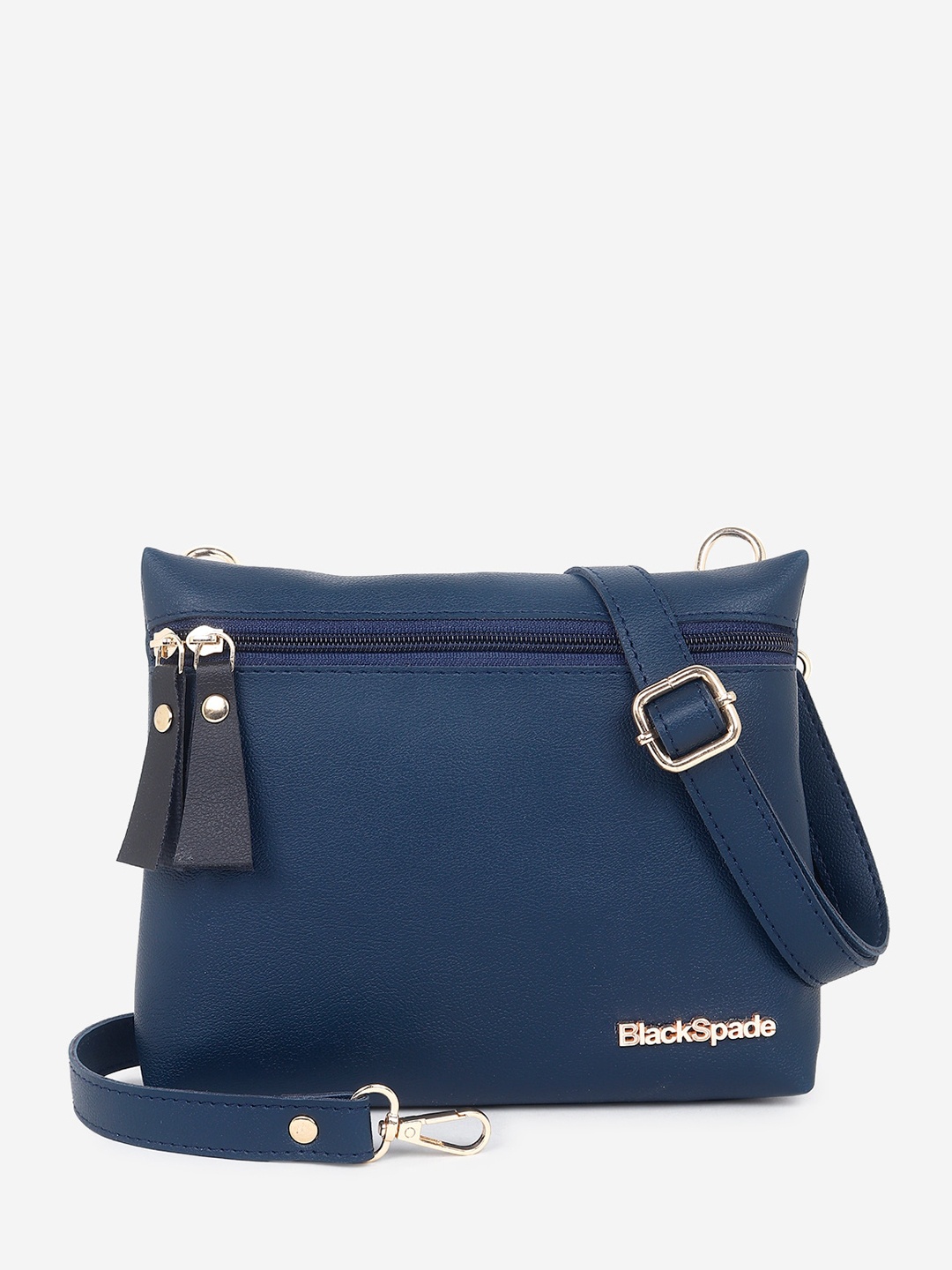 

Black Spade Structured Sling Bag, Blue