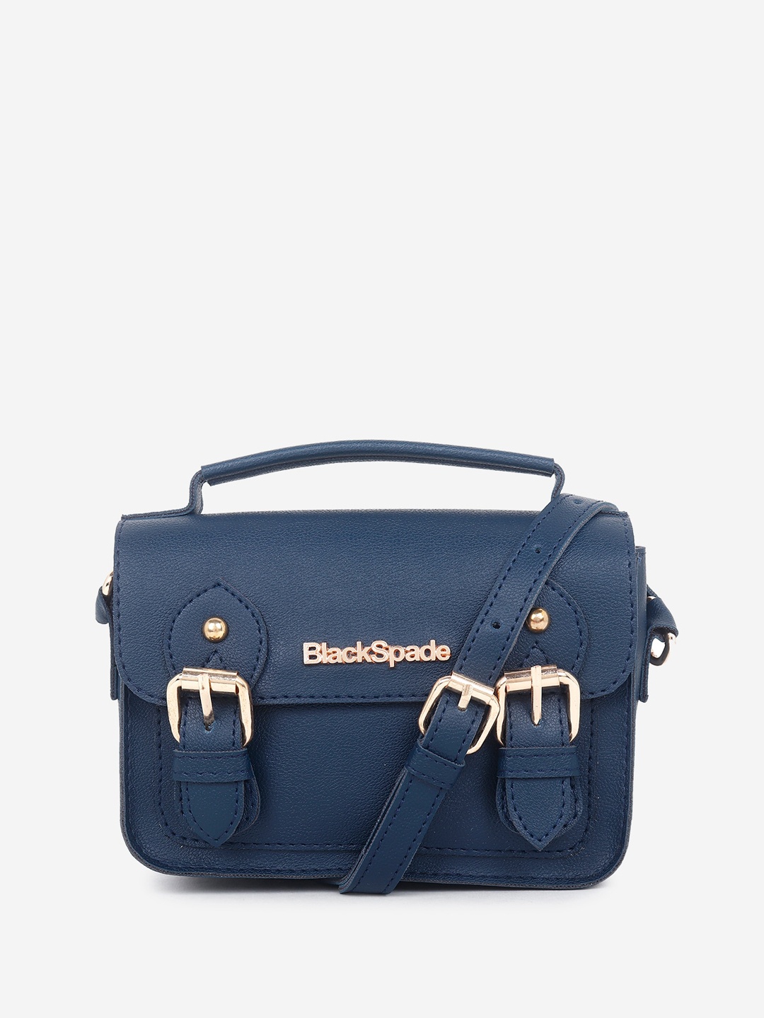 

Black Spade PU Structured Handheld Bag, Blue