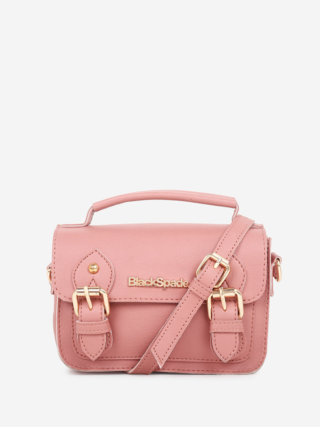 

Black Spade PU Structured Handheld Bag, Pink