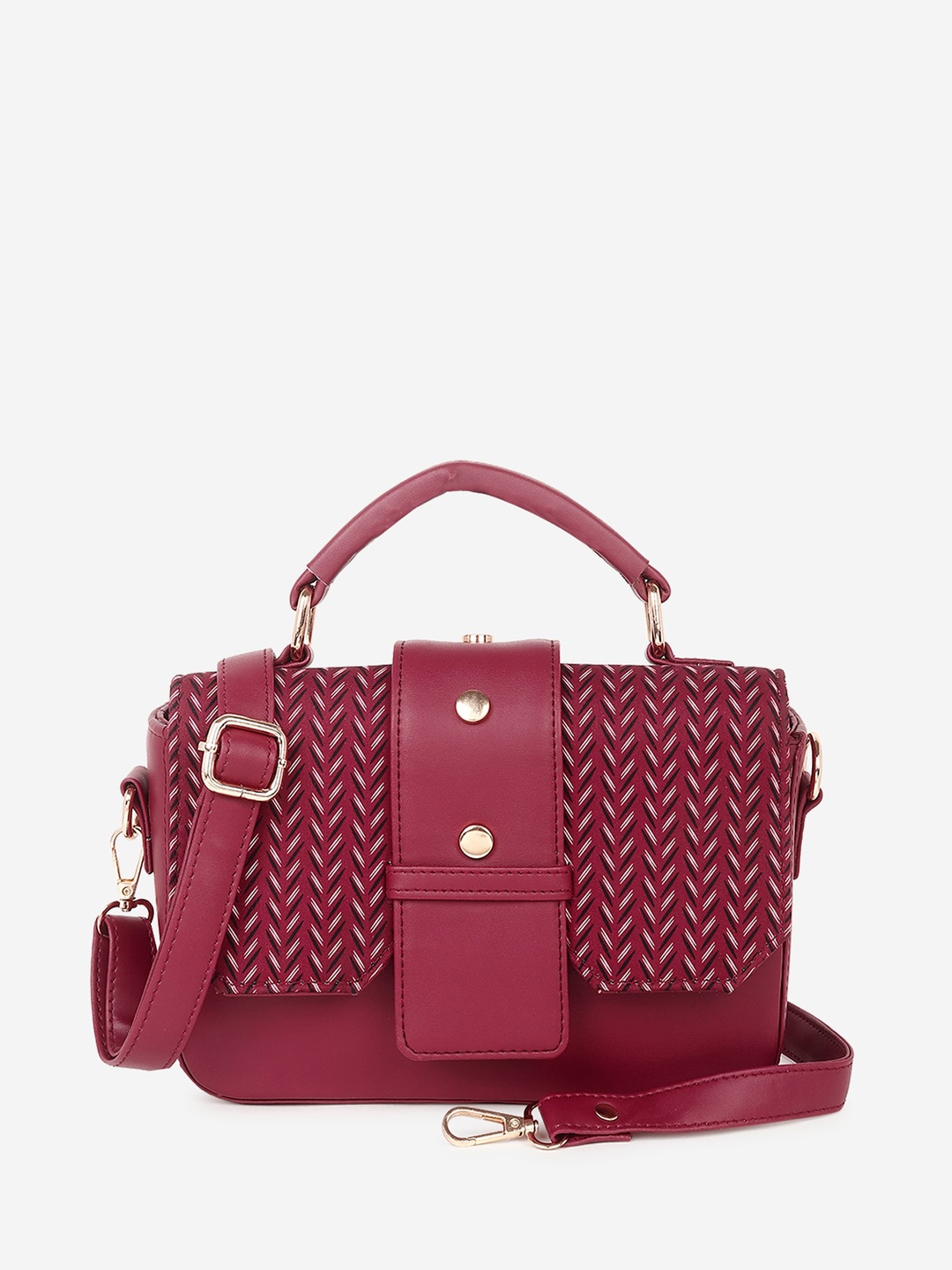 

Black Spade Structured Sling Bag, Maroon