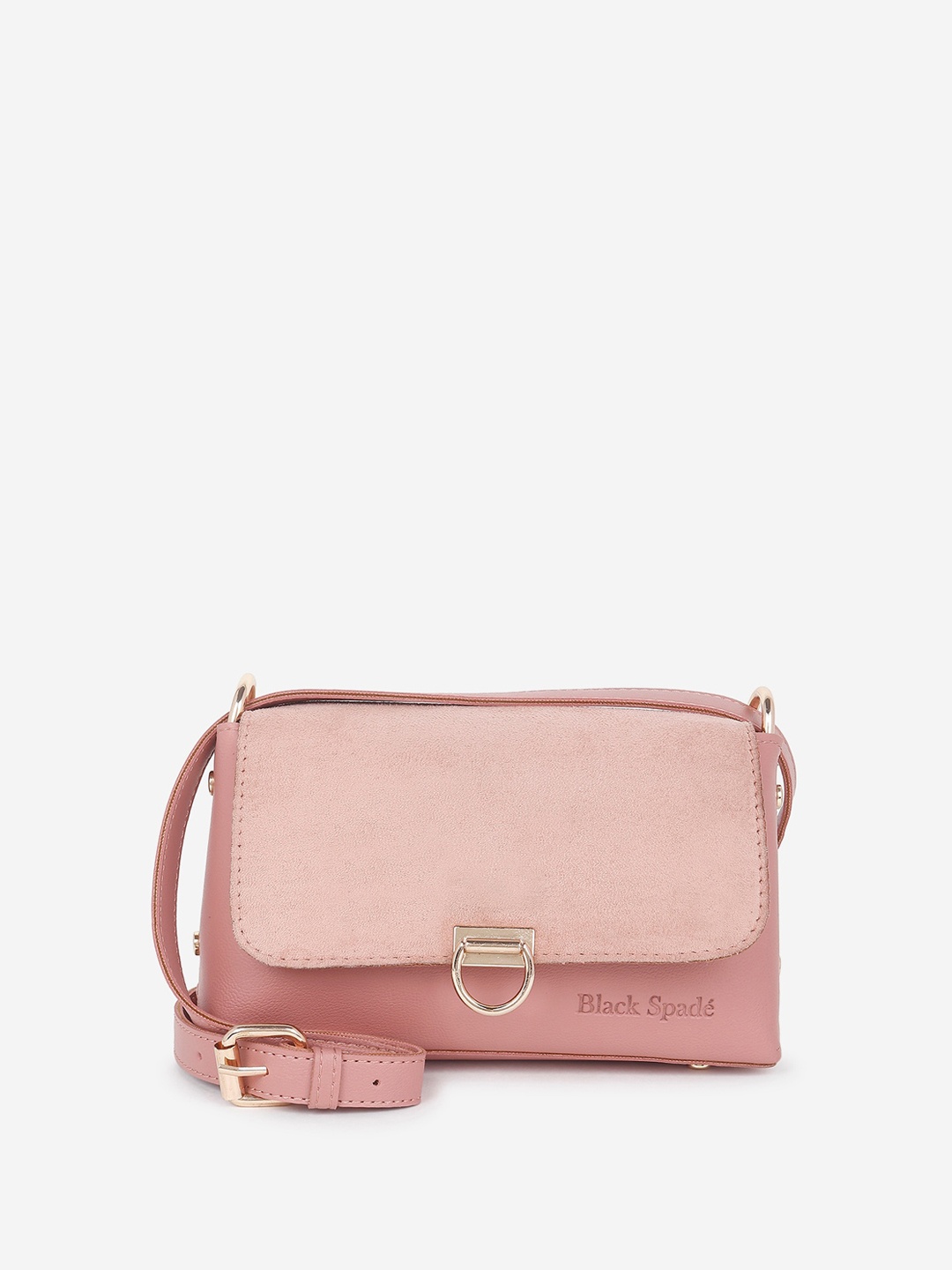 

Black Spade Structured Sling Bag, Pink