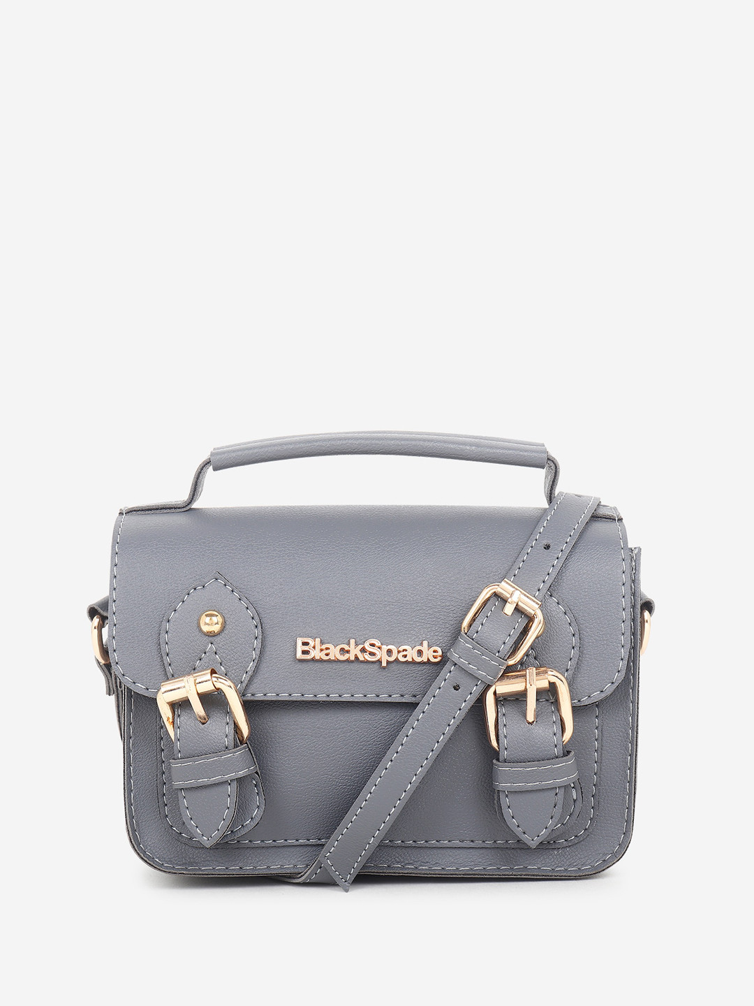 

Black Spade Structured Sling Bag, Grey