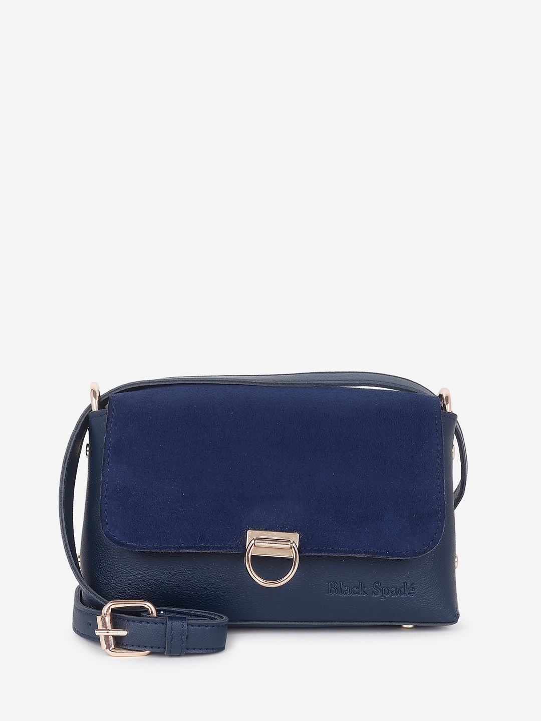 

Black Spade Structured Sling Bag, Blue