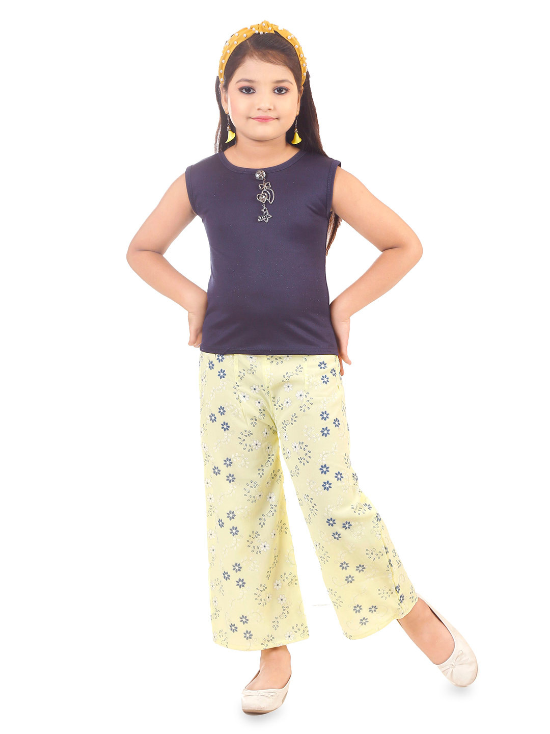 

BAESD Girls Floral Printed Top With Trousers & Jacket, Green