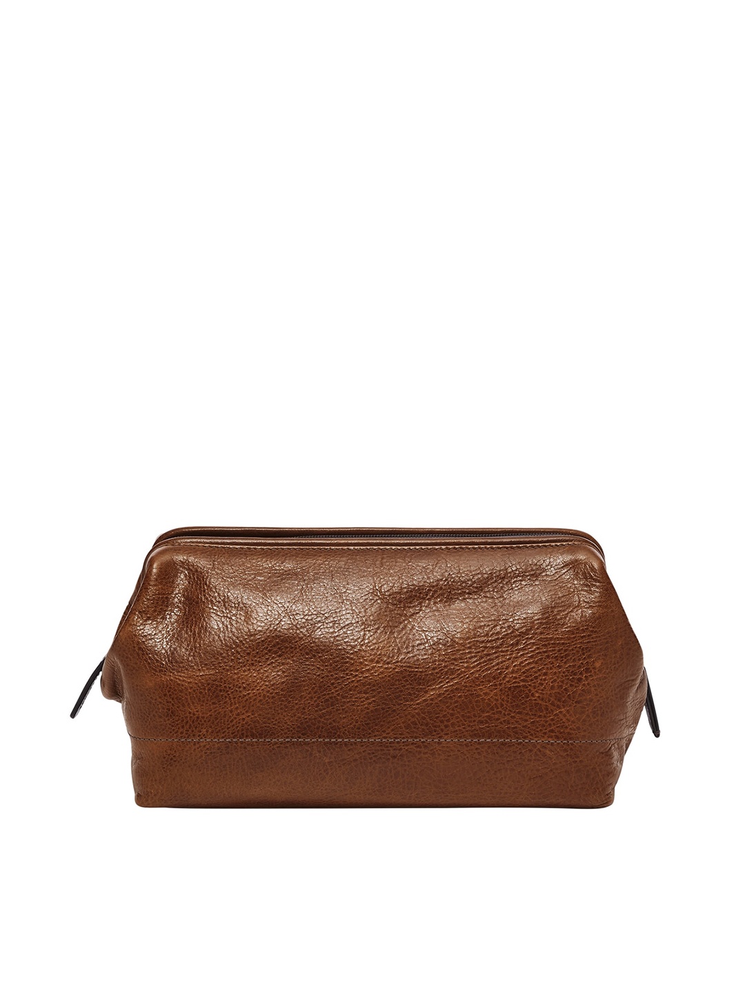 

Fossil Textured Leather Shave Kit Pouch, Brown