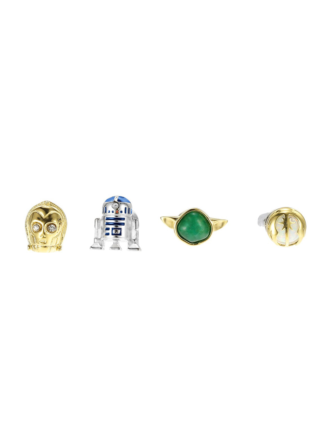

Fossil Set Of 4 Star Wars Quirky Stainless Steel Studs Earrings, Silver