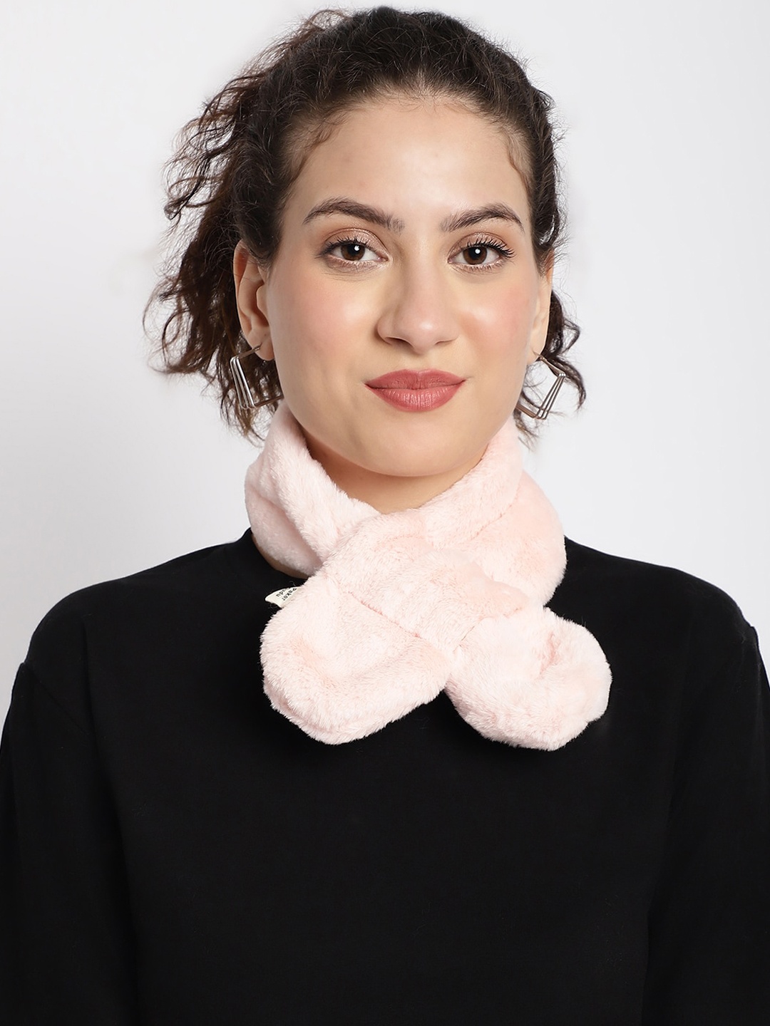 

ELLIS Faux Fur Acrylic Wrap Collar Mufflers, Pink