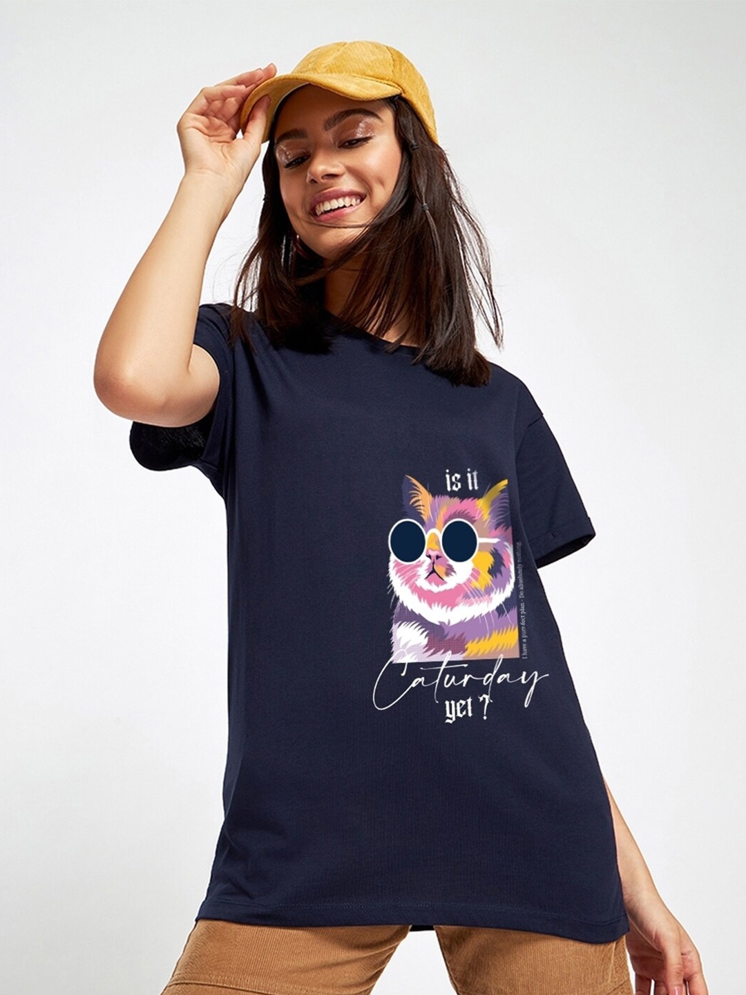 

Bewakoof Graphic Printed Boyfriend T-shirt, Blue