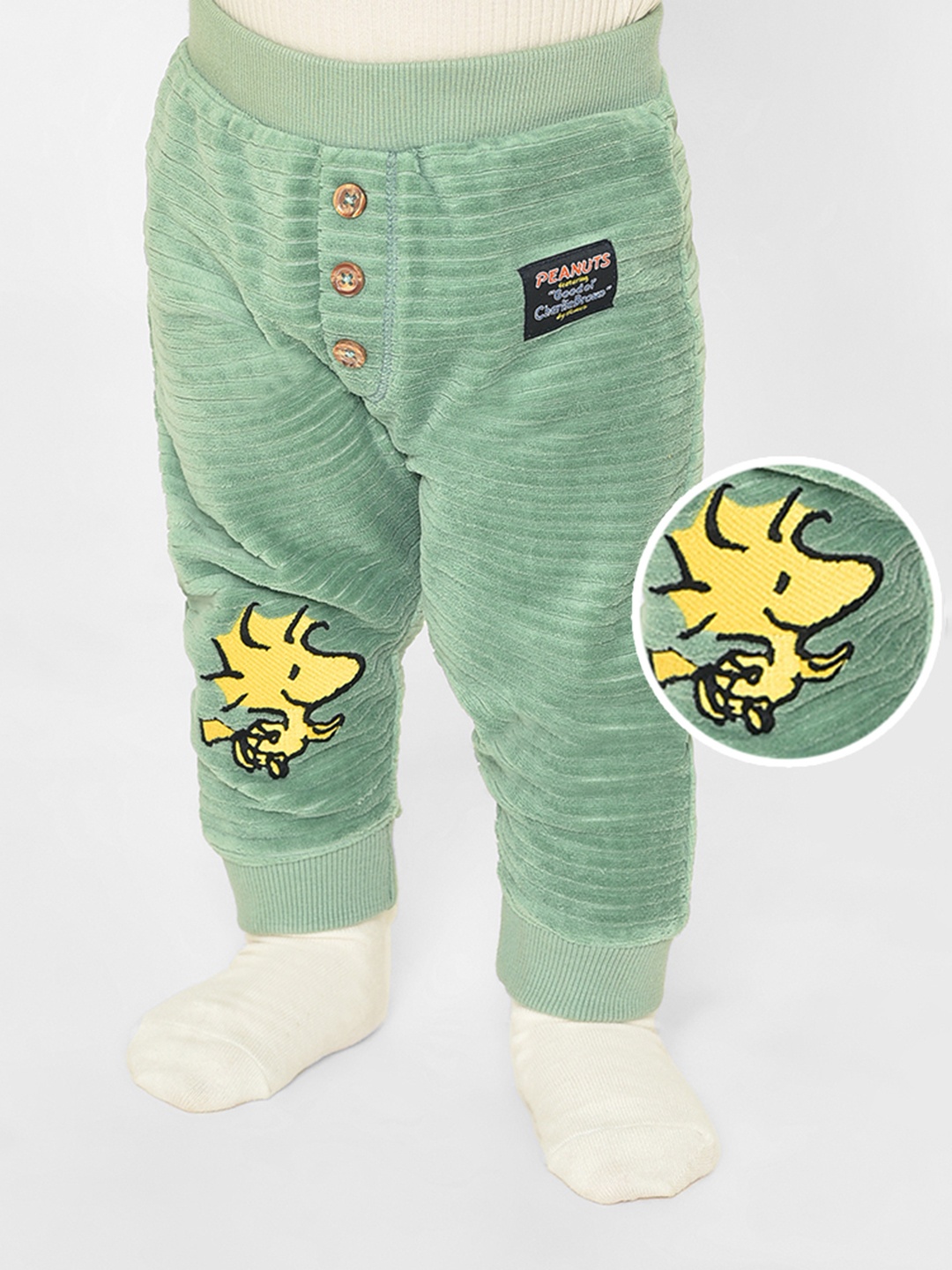 

MiArcus Boys Peanuts Relaxed Cotton Joggers, Green