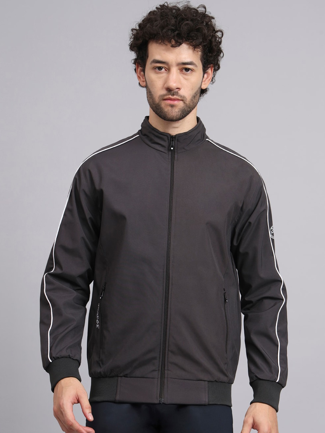 

39 THREADS Water Resistant Rapid-Dry Bomber Jacket, Grey