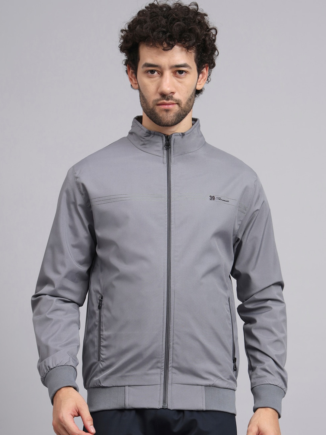 

39 THREADS Water Resistant Rapid-Dry Bomber Jacket, Grey