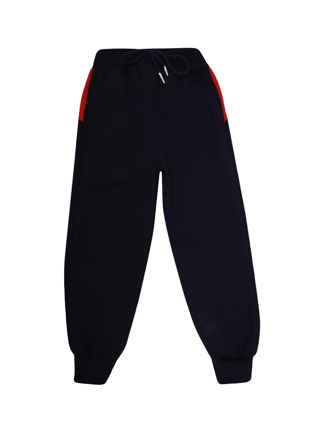 

V-Mart Boys Striped Mid-Rise Cotton Joggers, Navy blue
