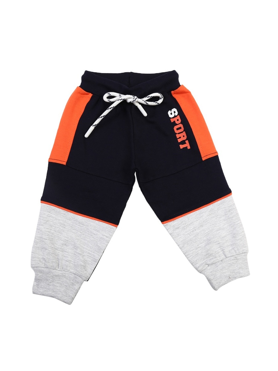 

V-Mart Infant Colourblocked Mid-Rise Jogger Lounge Pants, Blue