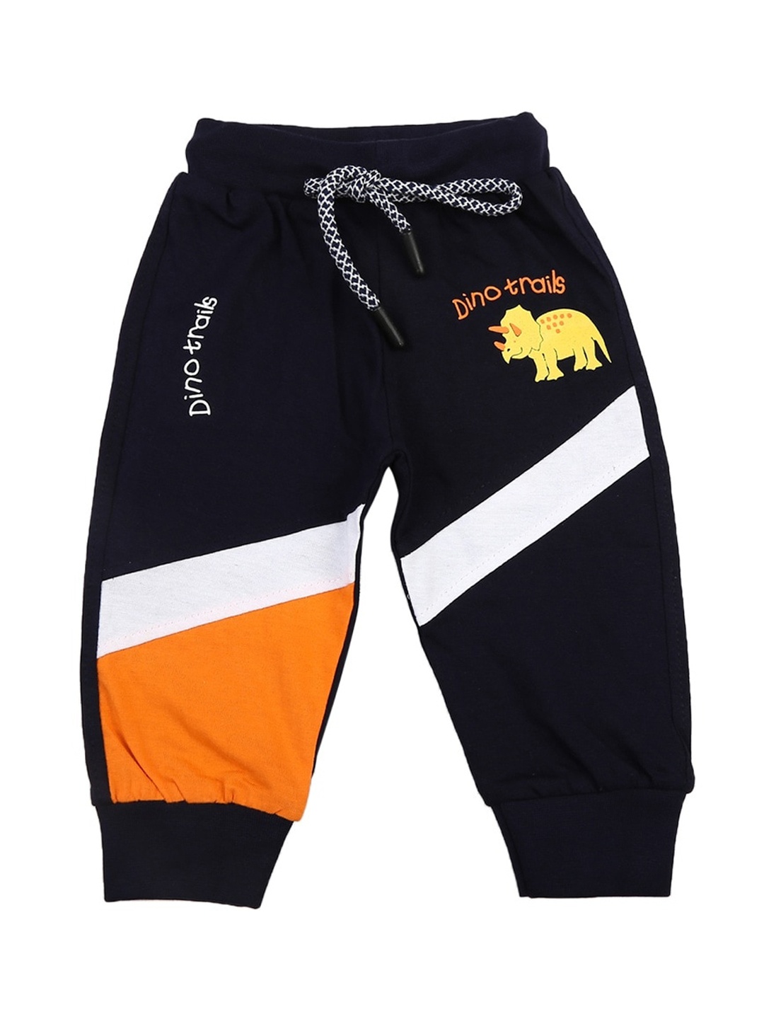 

V-Mart Infants Colourblocked Mid Rise Joggers, Navy blue
