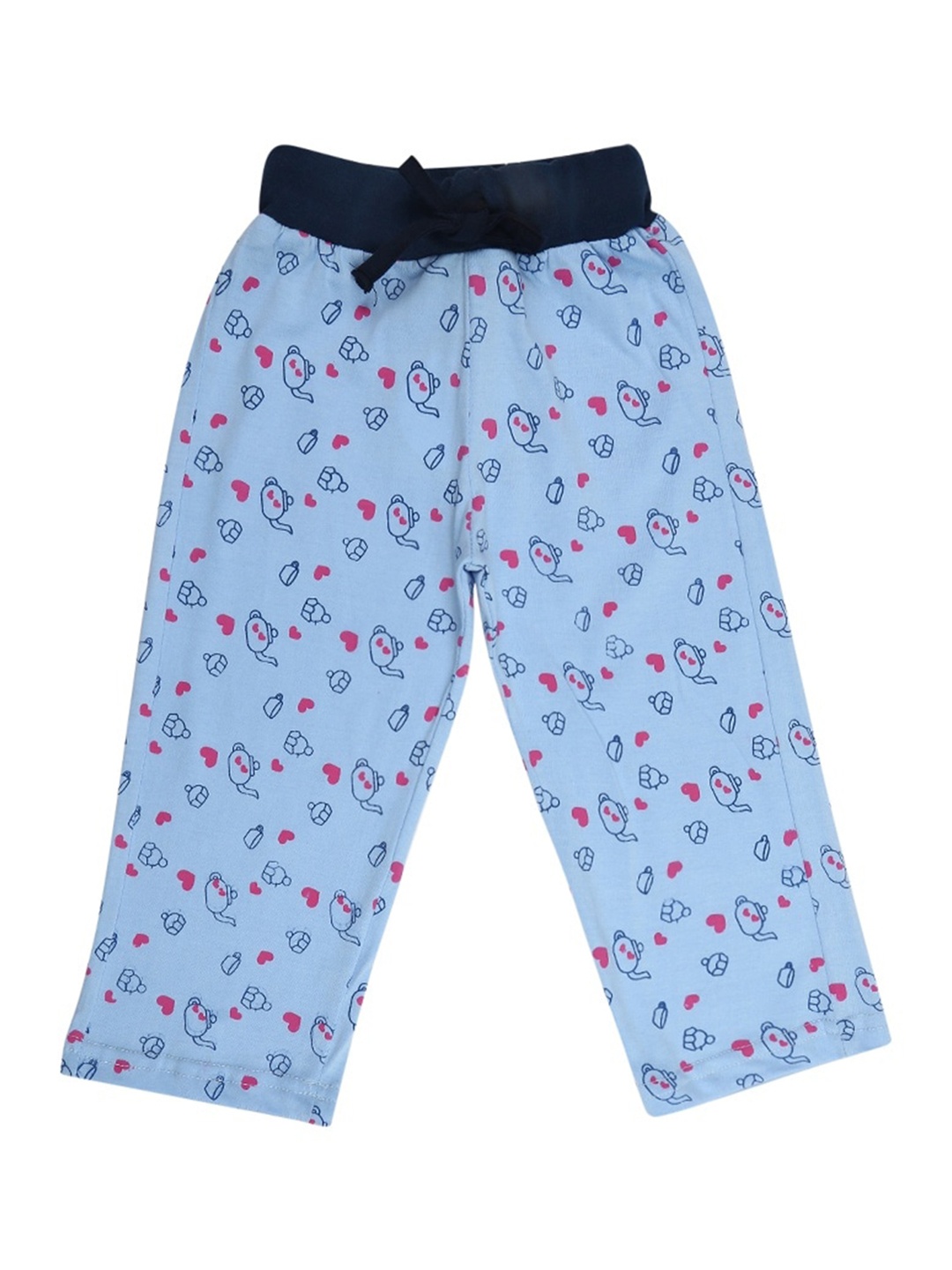 

V-Mart Girls Blue Printed Capris