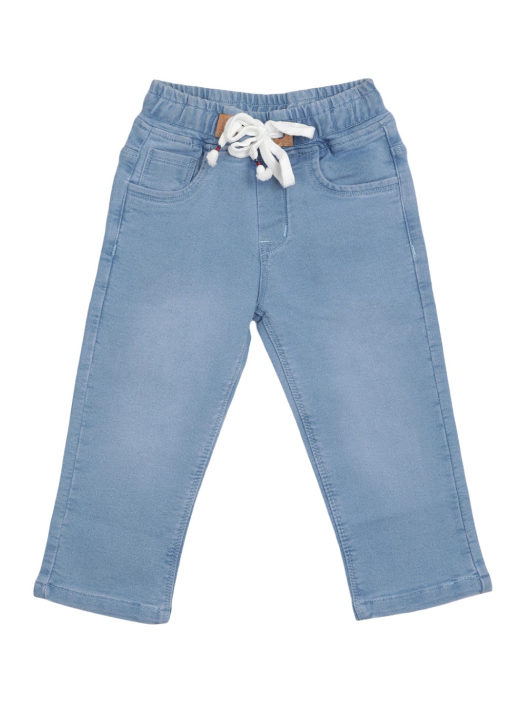 

V-Mart Girls Mid Rise Cotton Denim Capris, Blue