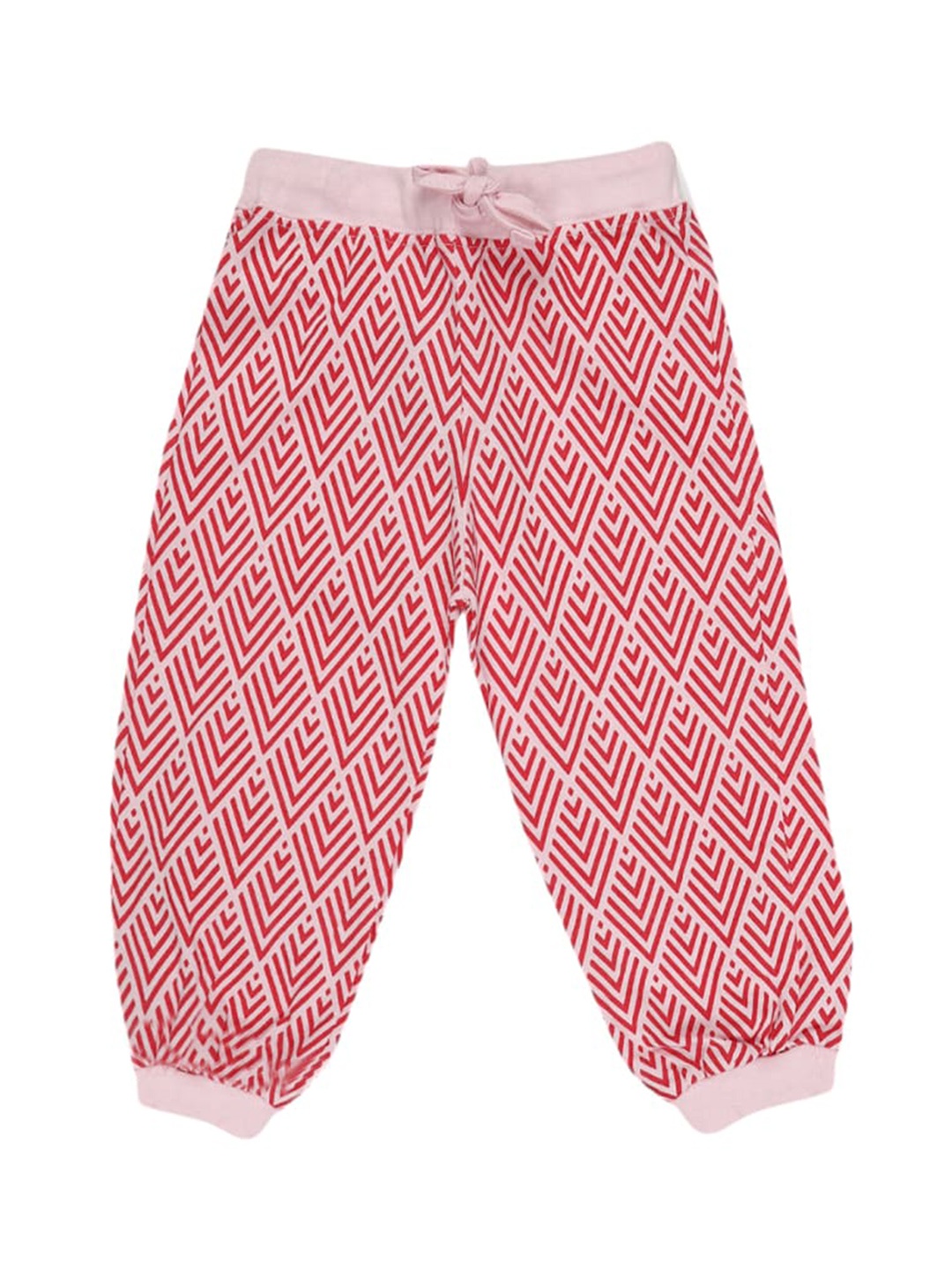 

V-Mart Girls Printed Mid-Rise Cotton Lounge Capris, Pink