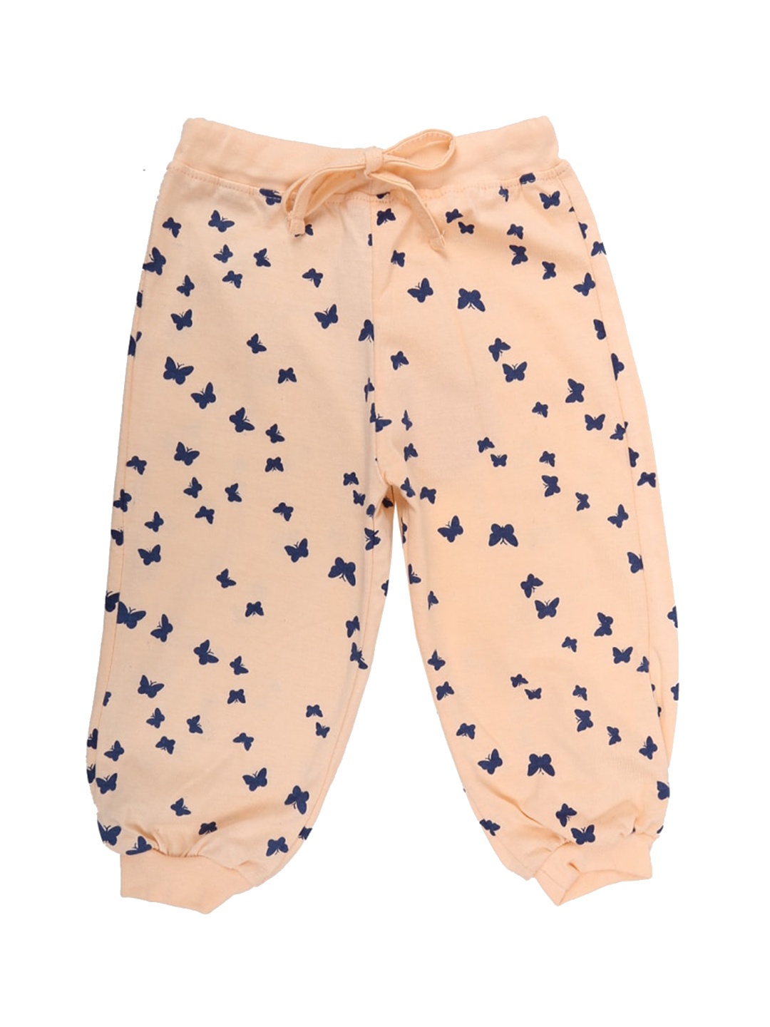 

V-Mart Girls Printed Cotton Mid Rise Capris, Peach