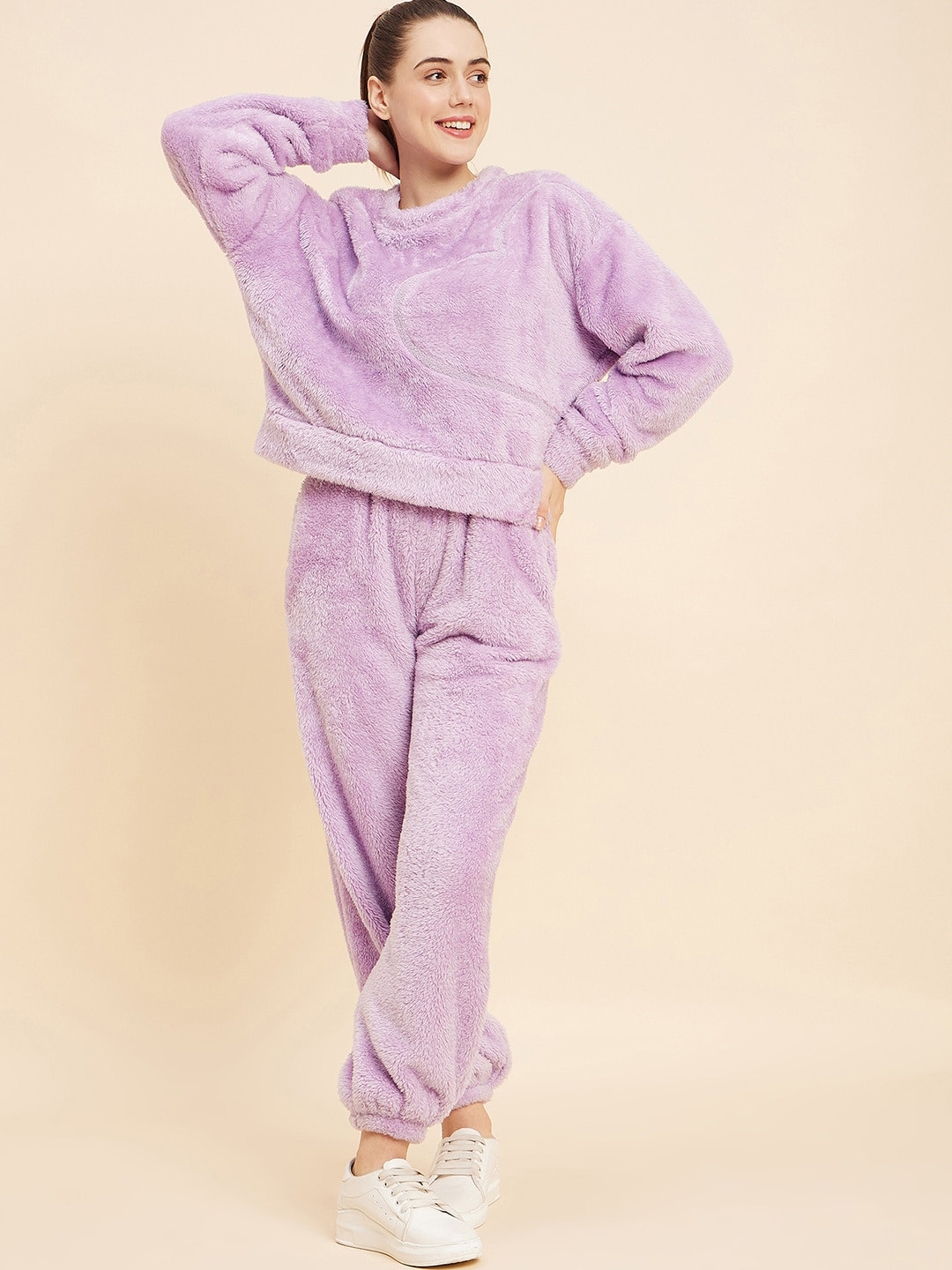 

Sweet Dreams Round Neck Tracksuits, Lavender
