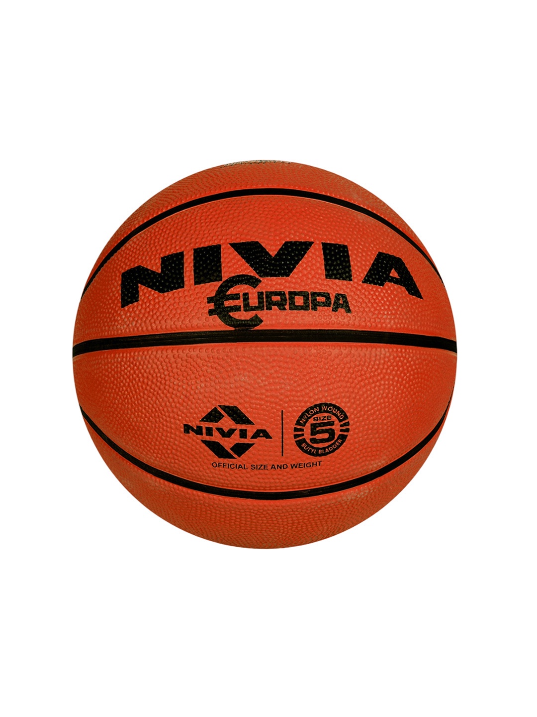 

NIVIA Europa Soft Rubberized Moulded Basketball Size -5, Orange