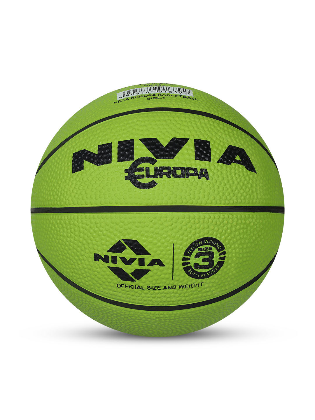 

NIVIA Europa Soft Rubberized Moulded Basketball Size -3, Green