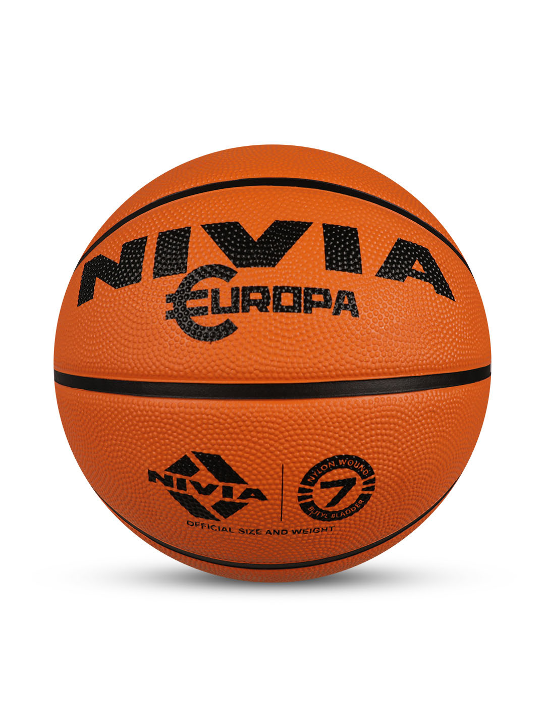 

NIVIA Europa Soft Rubberized Moulded Basketball Size -7, Orange