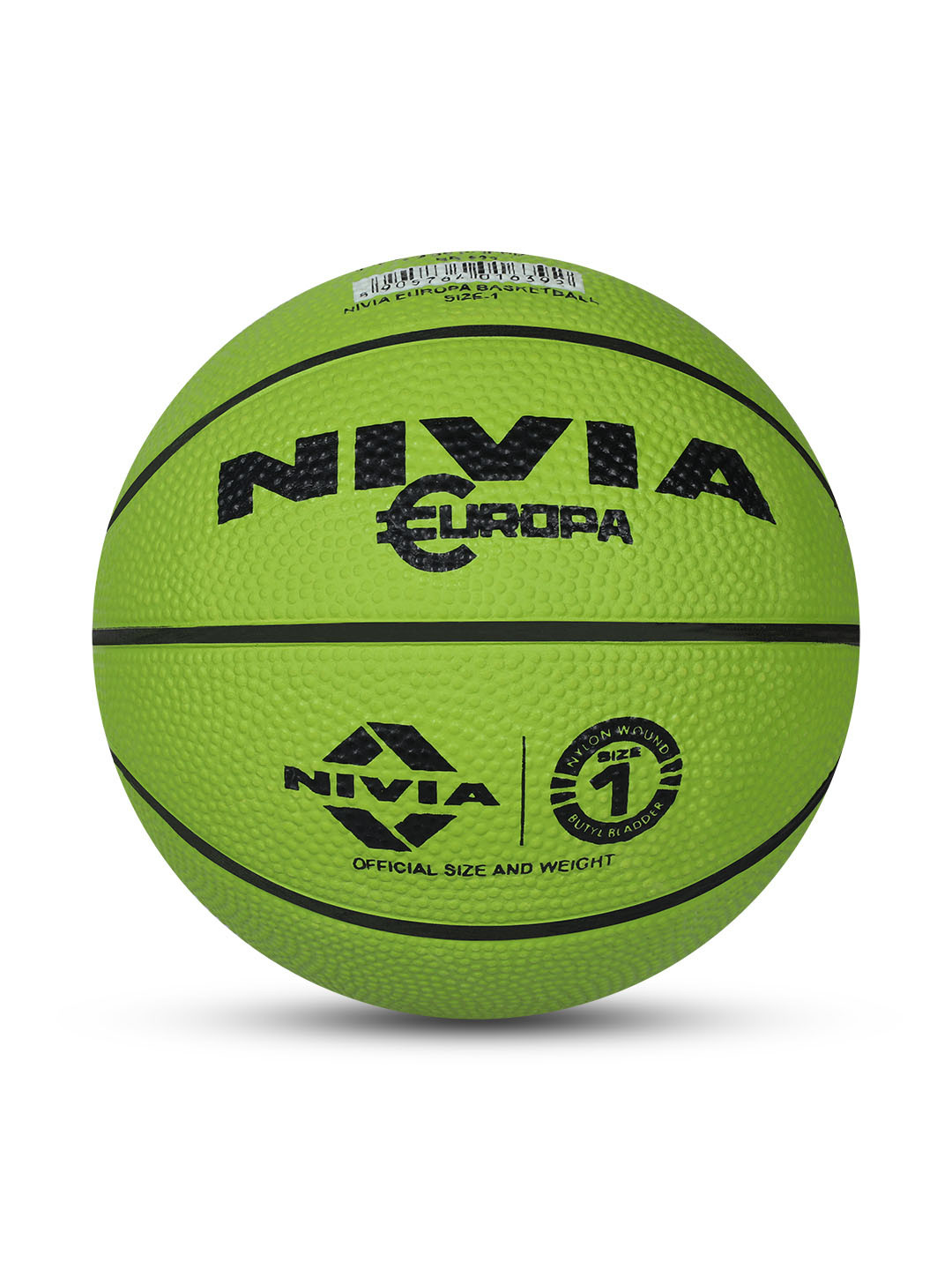 

NIVIA Europa Soft Rubberized Moulded Basketball Size - 1, Green