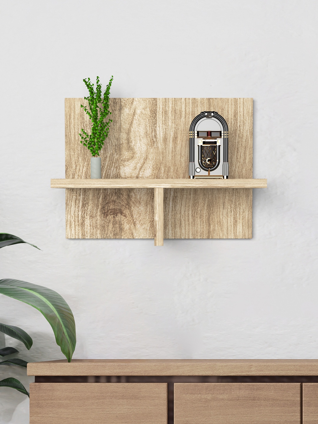 

RANDOM Brown Wood Basic Wall Shelf