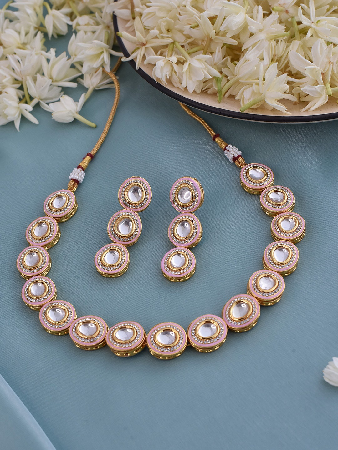 

Swabhimann Jewellery Gold Plated Kundan-Studded Jewellery Set