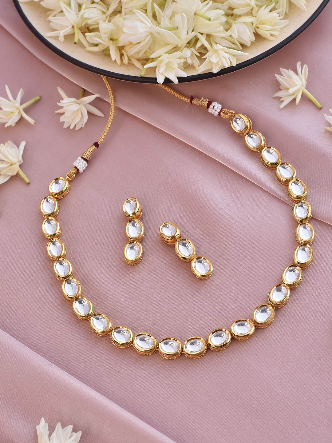 

Swabhimann Jewellery Gold-Plated Kundan-Studded Jewellery Set
