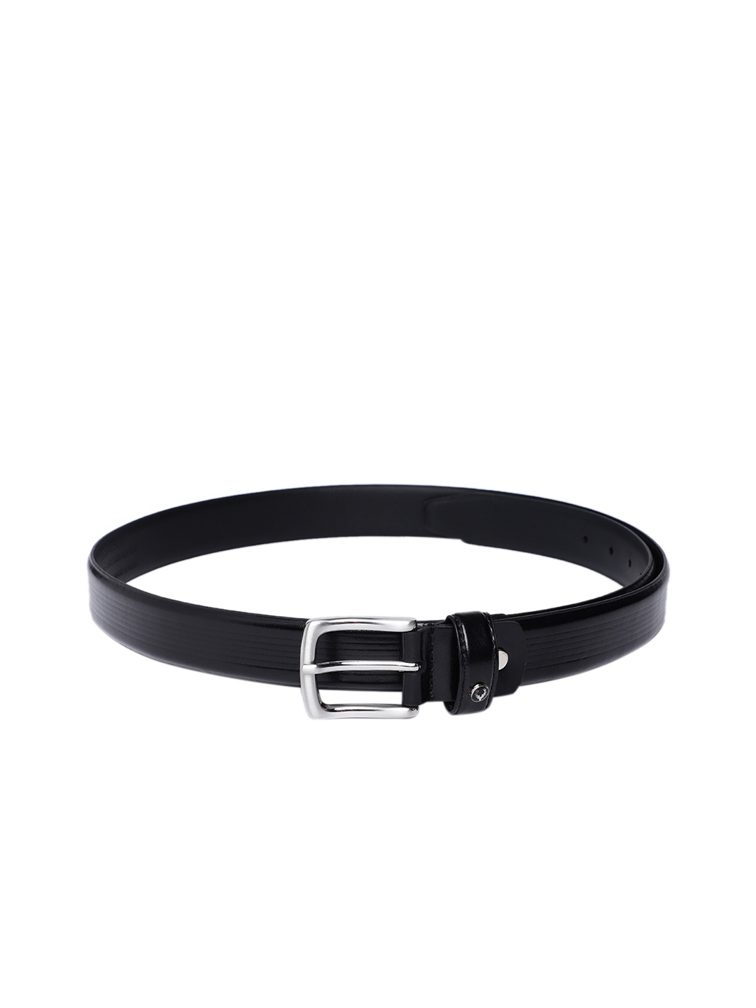 

Allen Solly Men Self Striped Leather Belt, Black