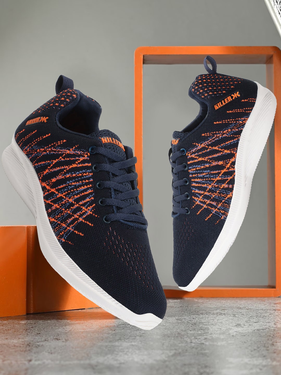 

Killer Men Textile Running Shoes, Navy blue