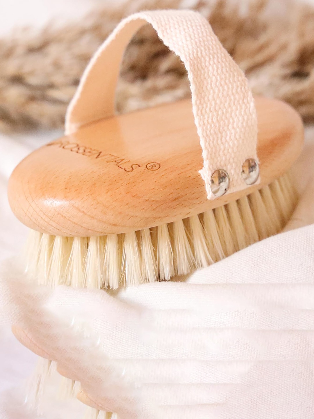 

OROSSENTIALS Dry Body Brush - Without Handle, Brown