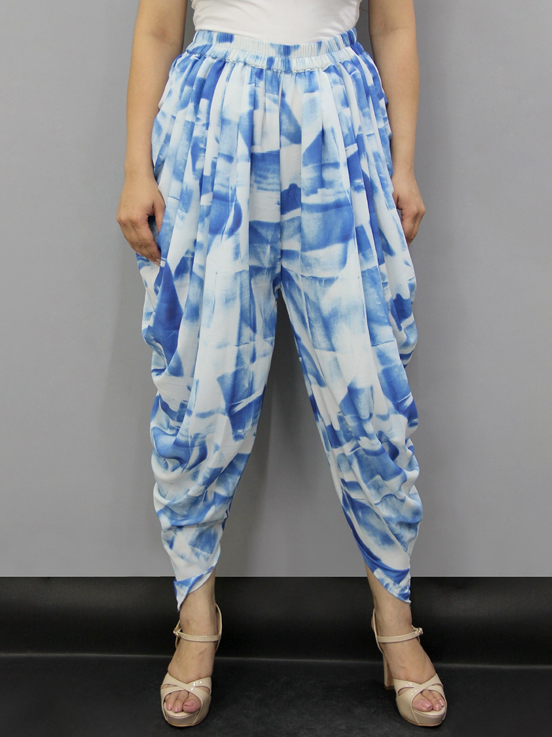 

CRAZEVILLA Women Printed Dhoti Pant, Blue