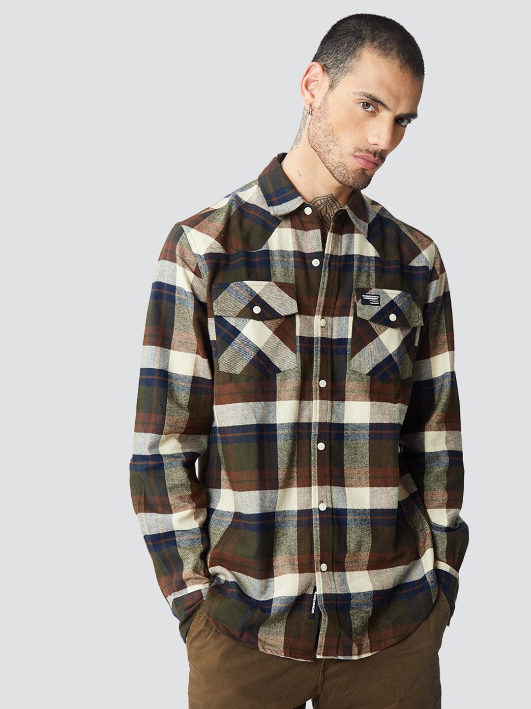

Bonkers Corner Plaid Regular Fit Shirt, Brown