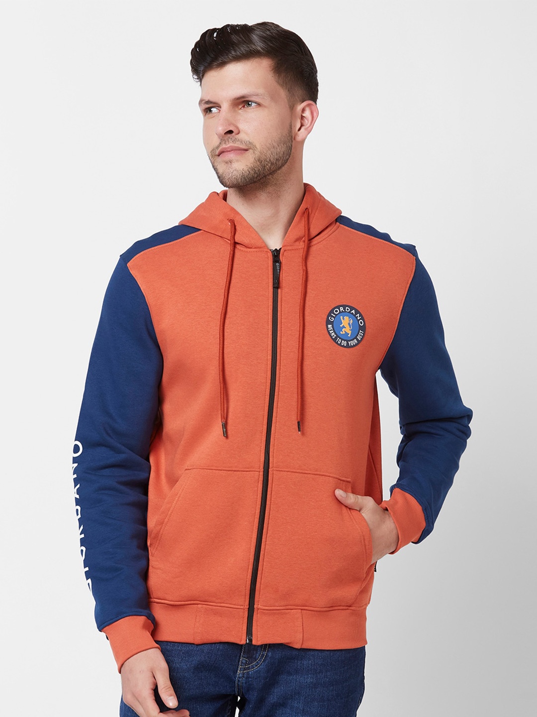 

GIORDANO Hooded Sweatshirt, Orange