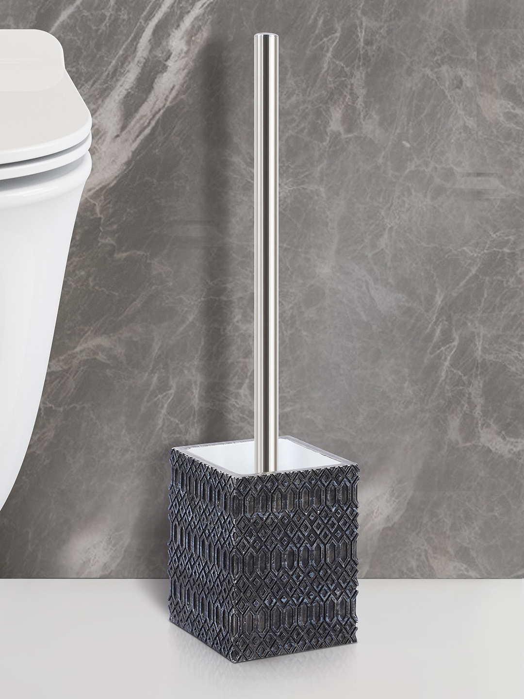 

OBSESSIONS Charcoal Textured Toilet Brush With Holder