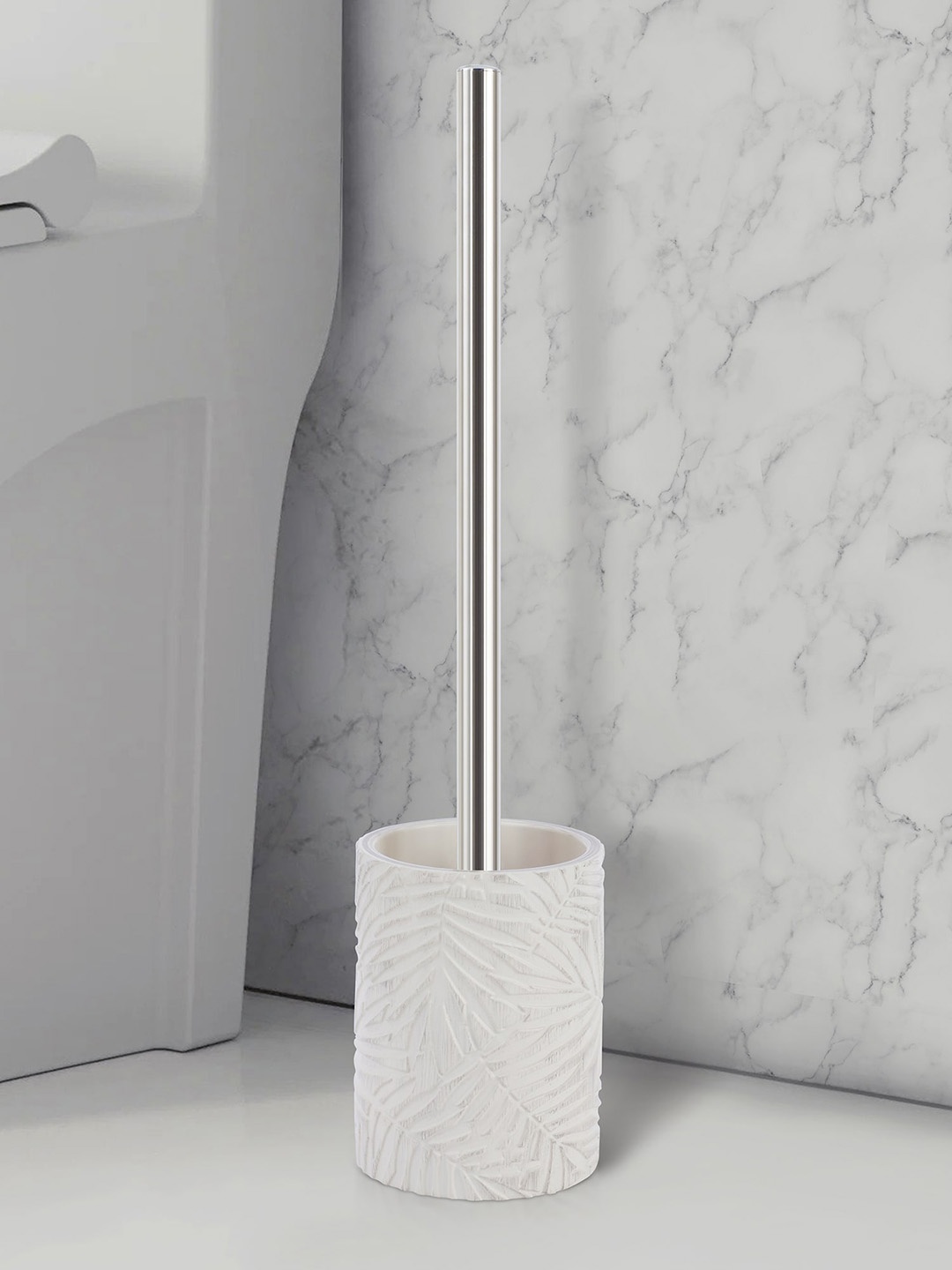 

OBSESSIONS Beige & Brown Textured Toilet Brush With Holder