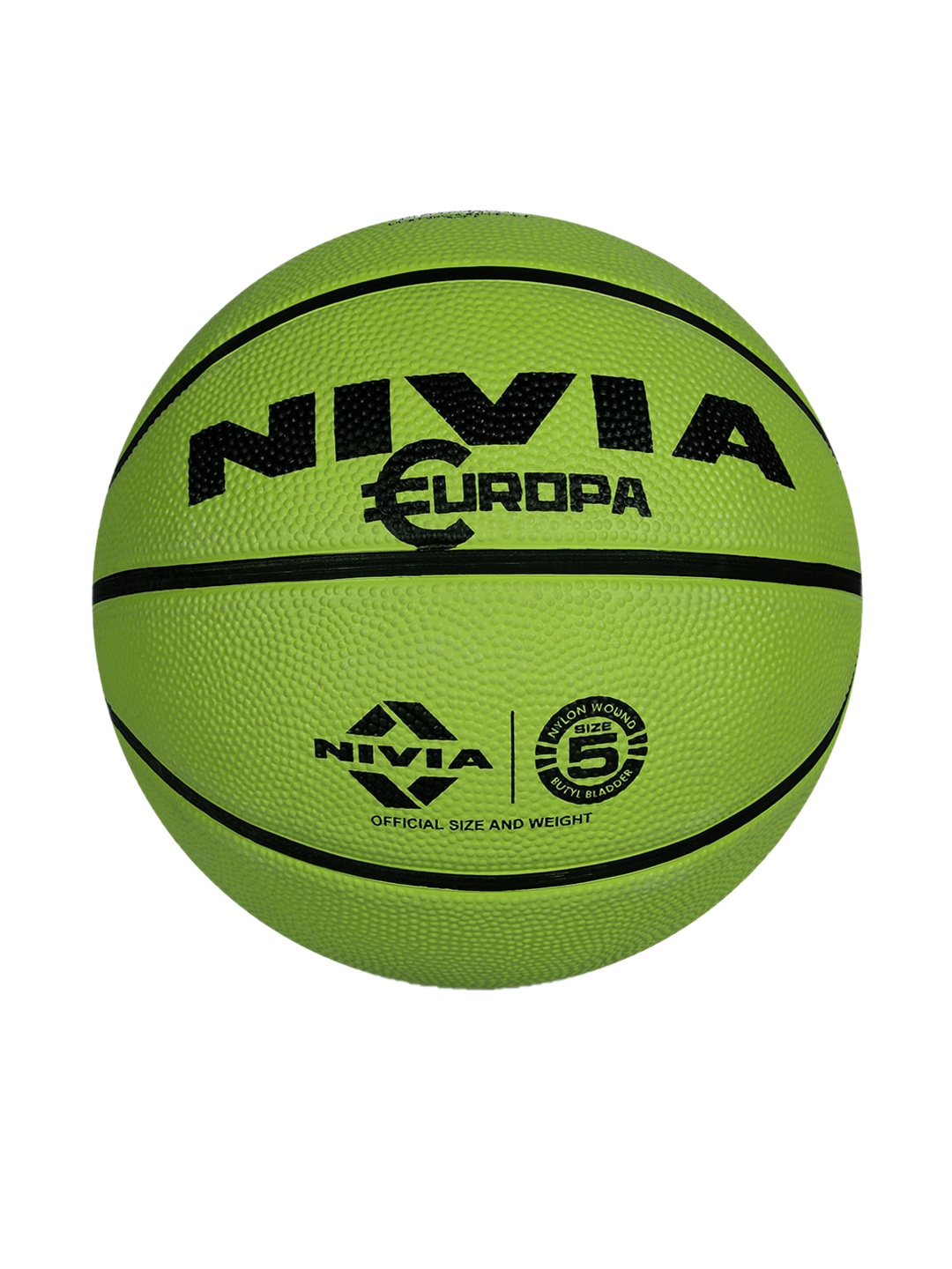 

NIVIA Europa No. 5 Soft Rubberized Moulded Basketball, Green