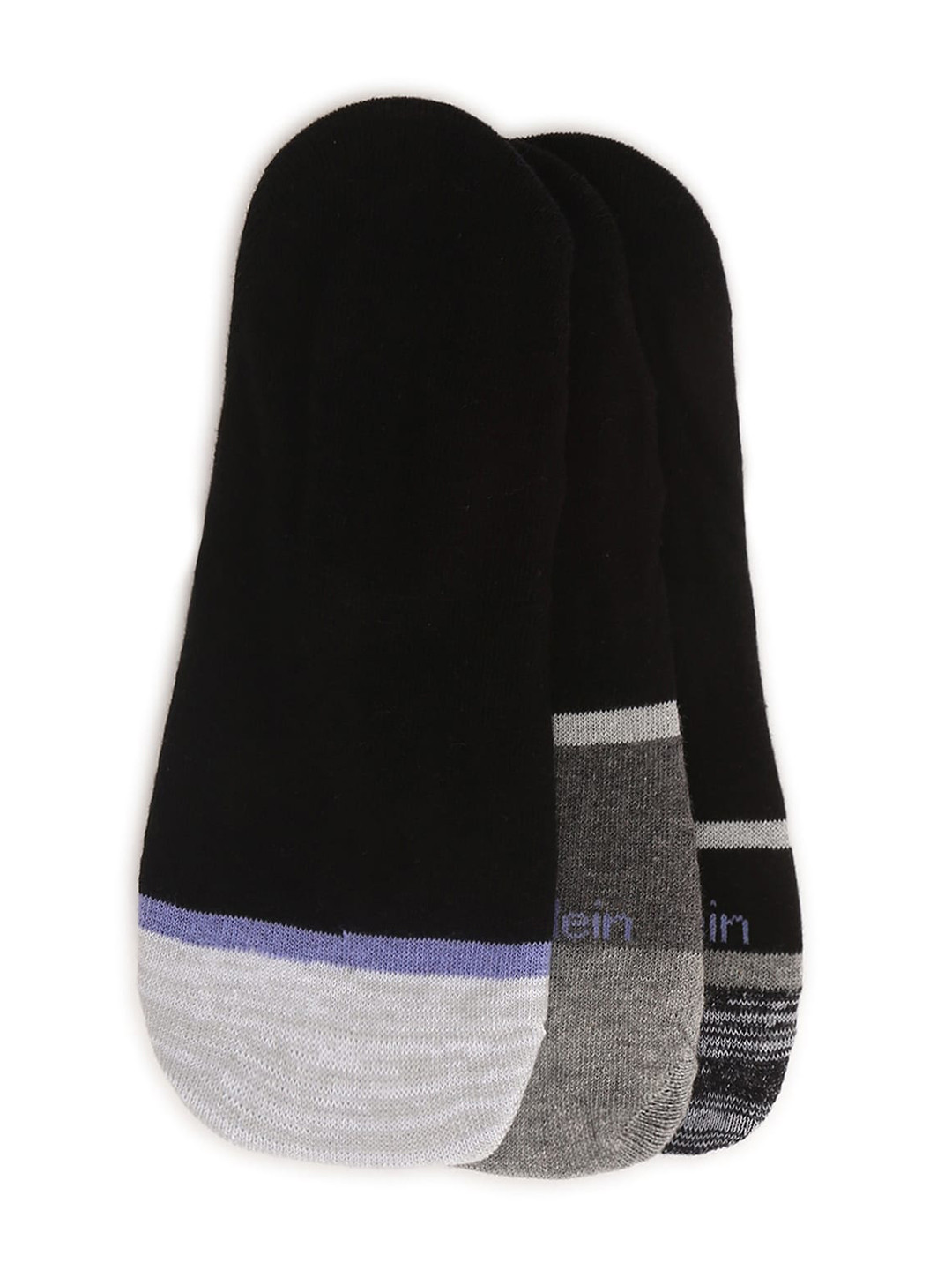 

Calvin Klein Pack Of 3 Colourblocked No-Show Socks, Black