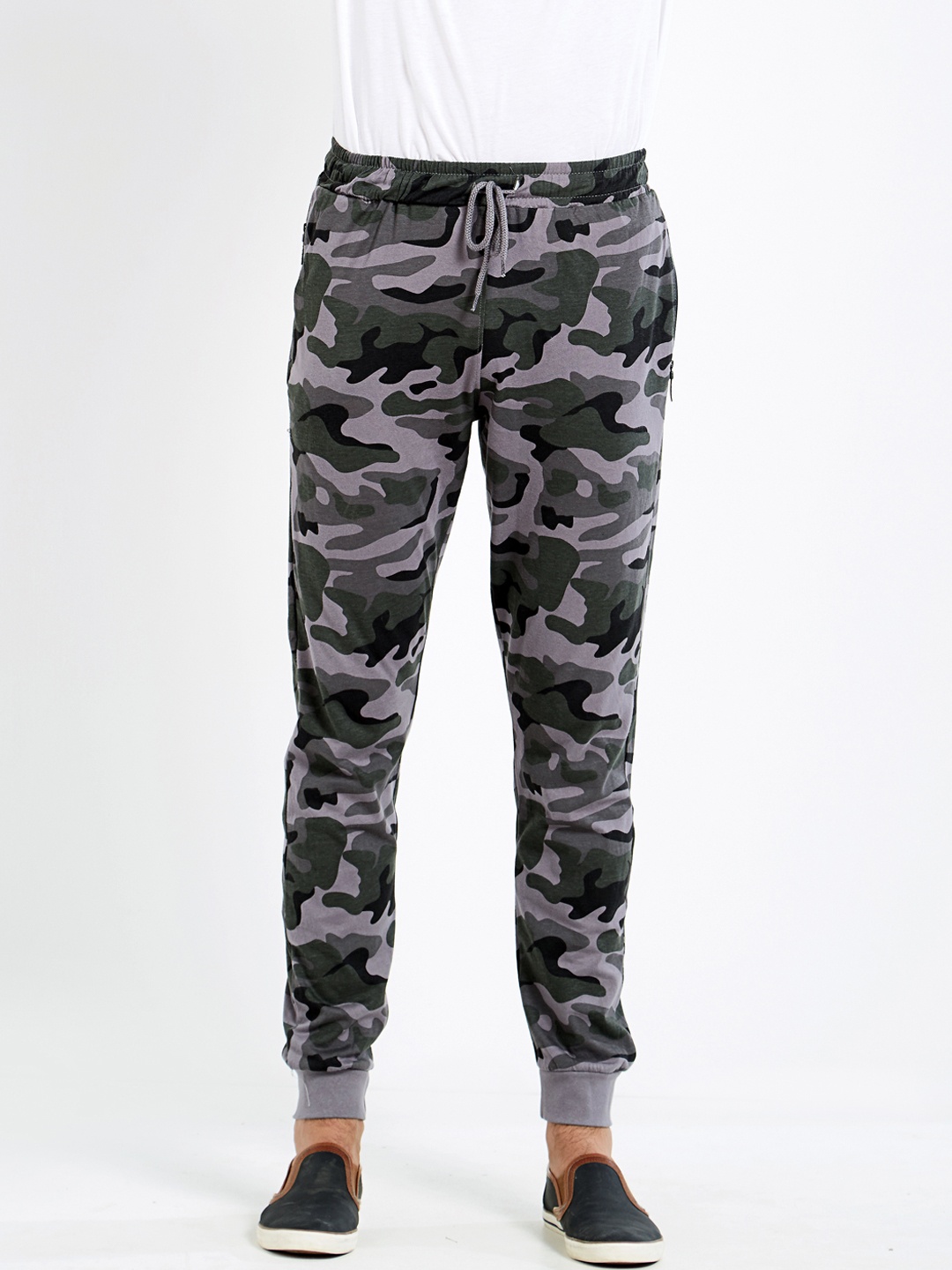 

Maniac Men Camouflage Cotton Joggers, Grey