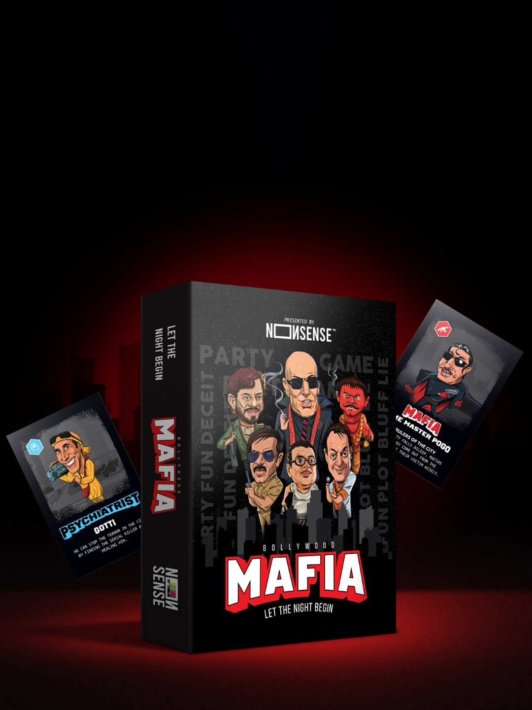 

Nonsense Store Unisex Bollywood Mafia Suspense Game, Black