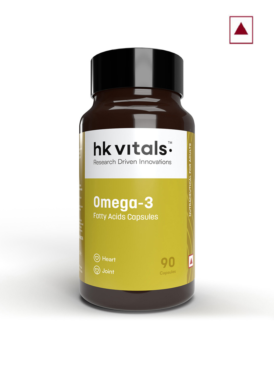

HK VITALS Omega 3 1000mg Fish Oil With EPA & DHA - 90 Capsules, Yellow