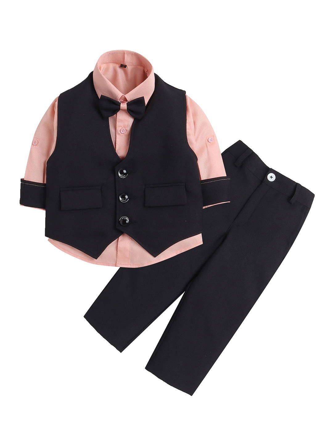 

Lil homies Boys Single-Breasted Four-Piece Party Suit, Black