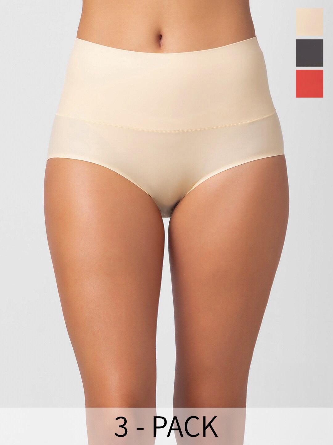 

FashionRack Pack Of 3 Anti-Odour High-Rise Hipster Briefs 873-SBR, Peach
